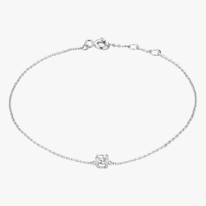 Silver Chain Bracelet Aoibhinn with Crystal
