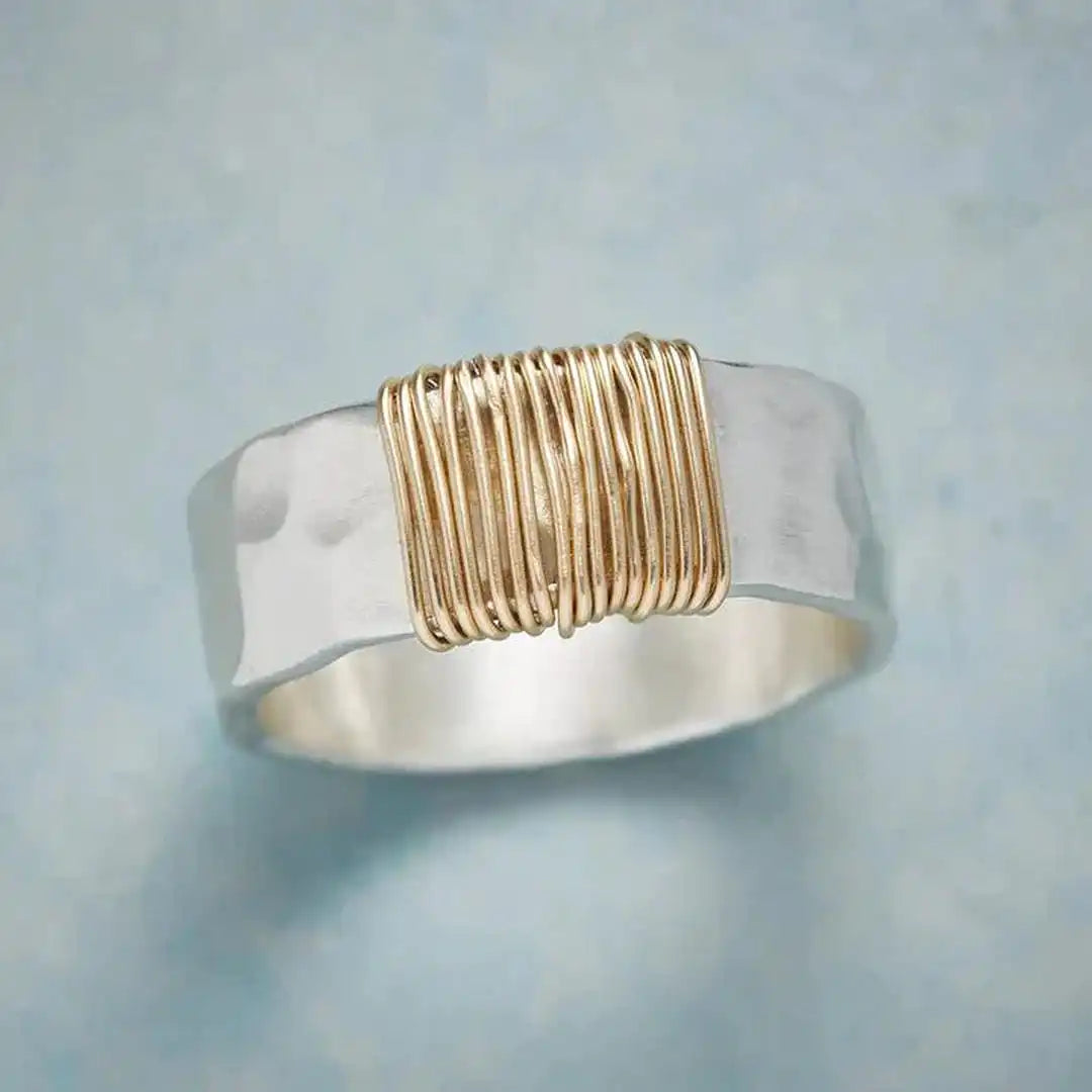 Silver & Gold Wrap Ring Clíona