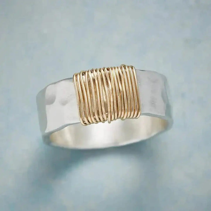 Silver & Gold Wrap Ring Clíona