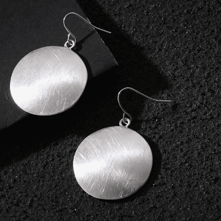 Gold Drop Earrings Westport with Vinyl Record Disc