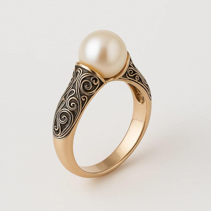 Gold-Plated Ring Laoise with Pearl