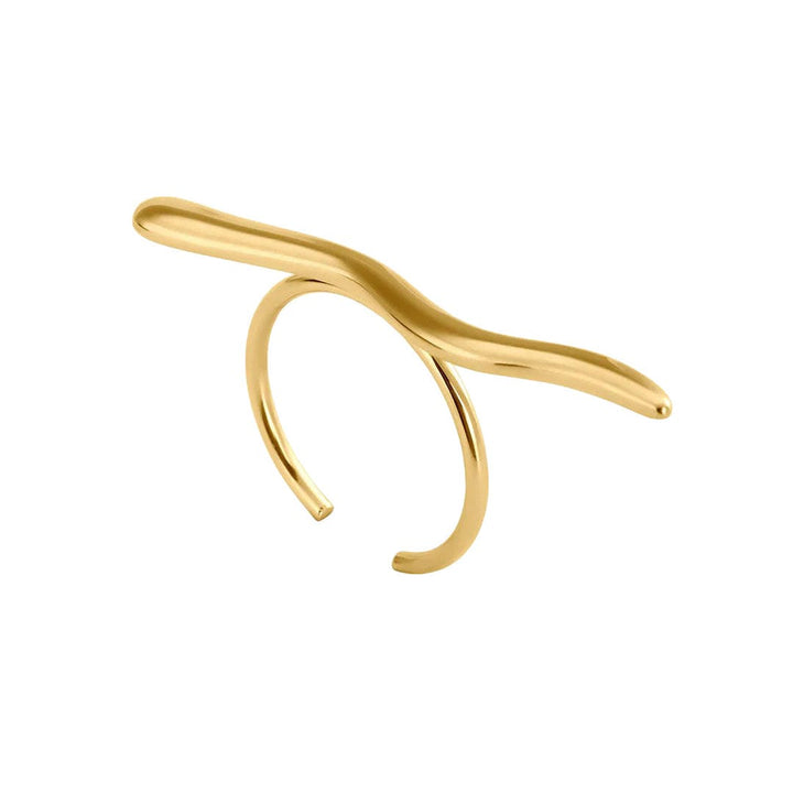 Gold & Silver Ring Cara with Branch Motif