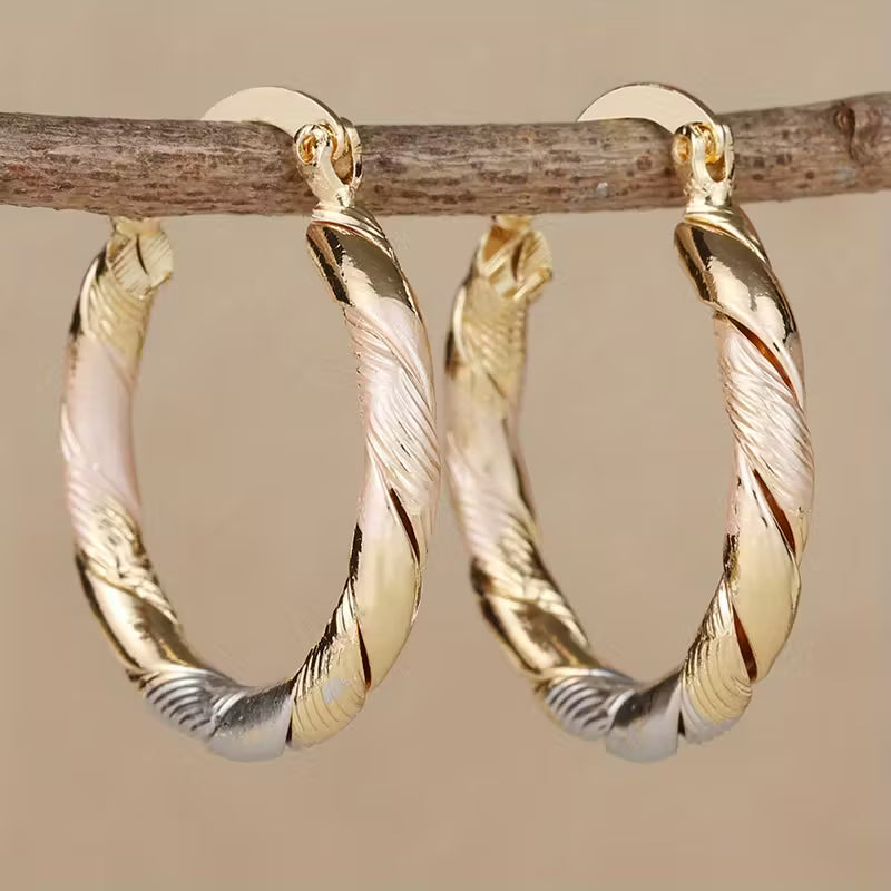 Gold, Silver & Rose Gold Hoop Earrings Saoirse