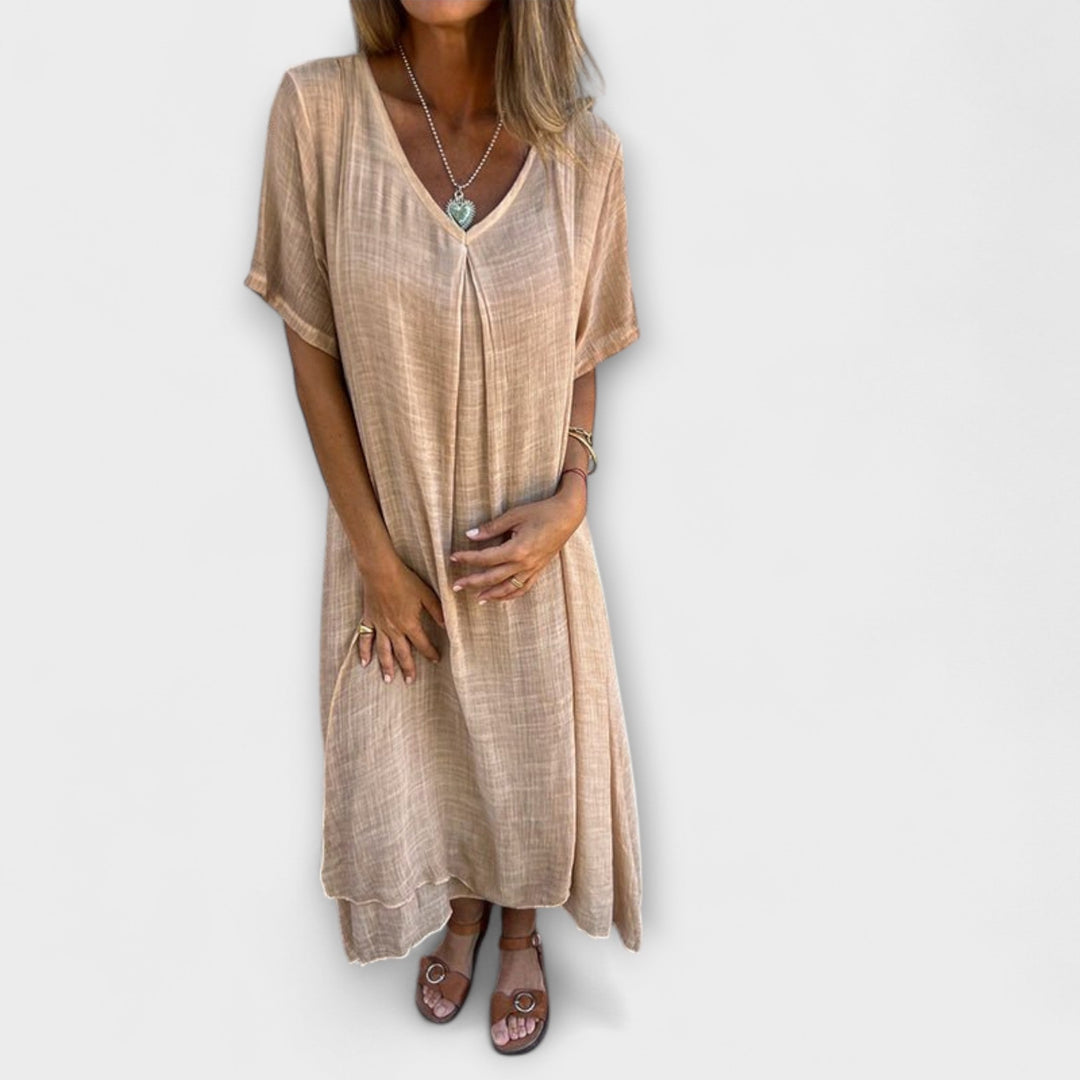 Juliette - Blaues luftiges Malaga-Kleid