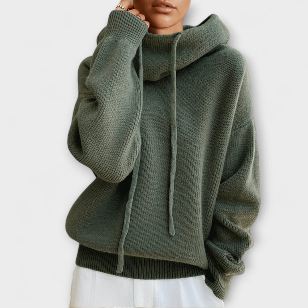 Luna - Olivgrüner Oversize-Hoodie