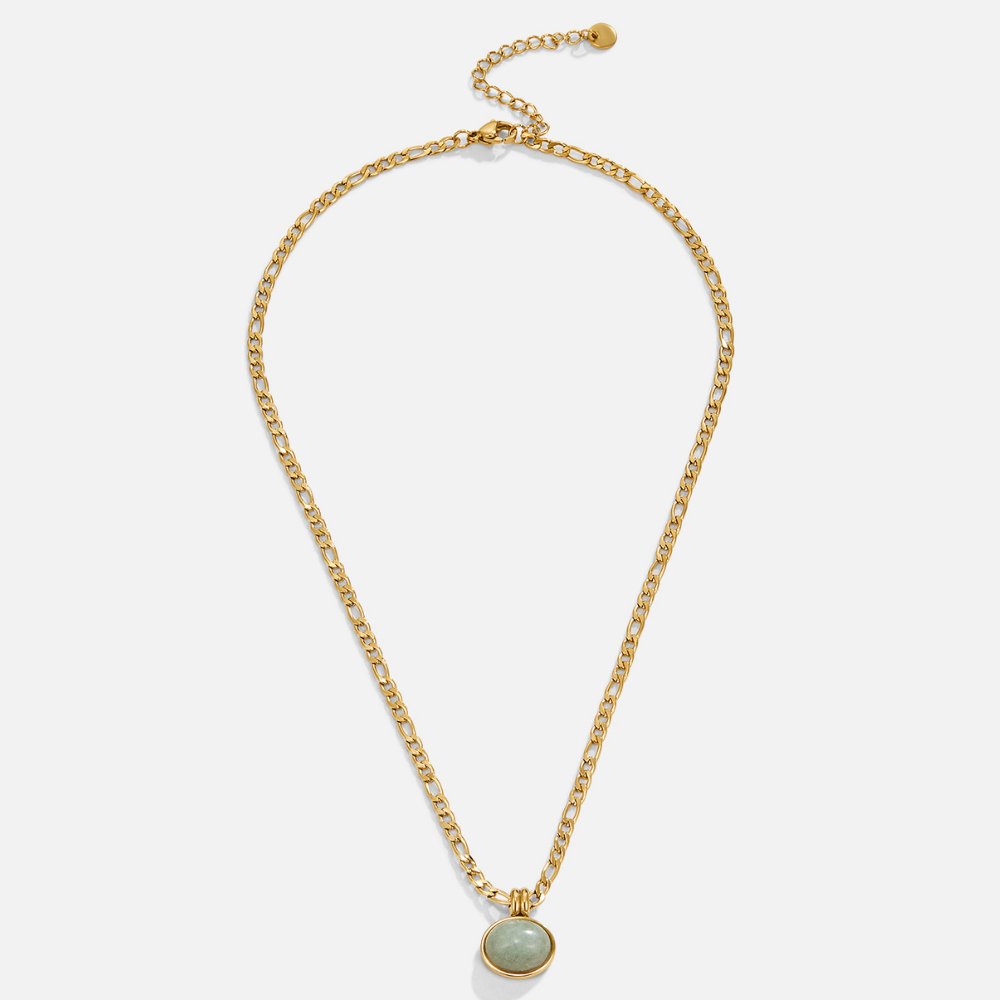 Gold Necklace Méadhbh with Turquoise Cabochon