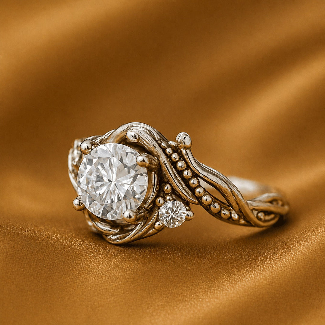Gold Ring Béibhinn with Cubic Zirconia