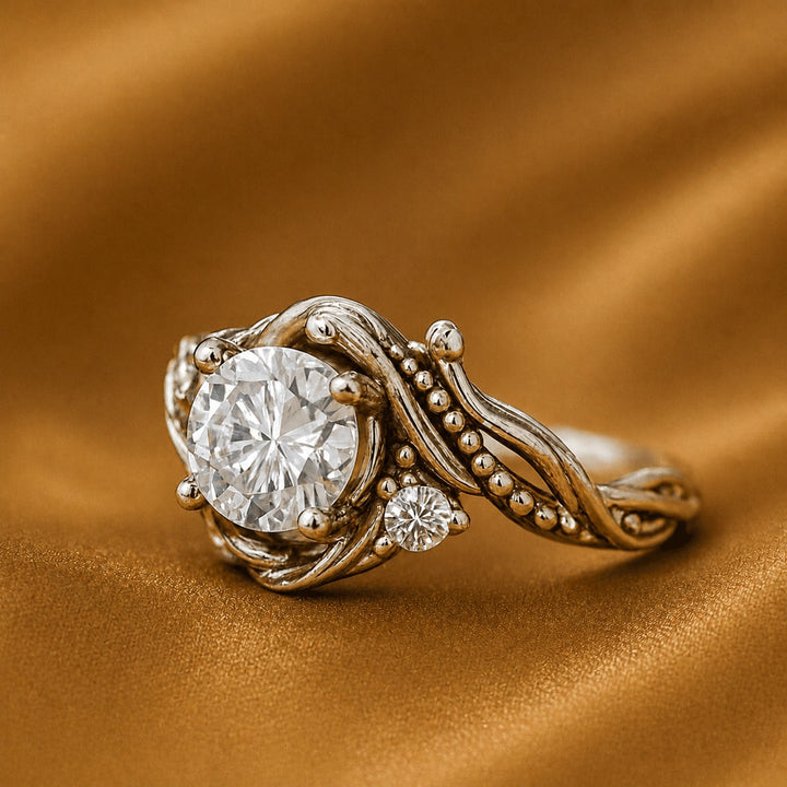 Gold Ring Béibhinn with Cubic Zirconia