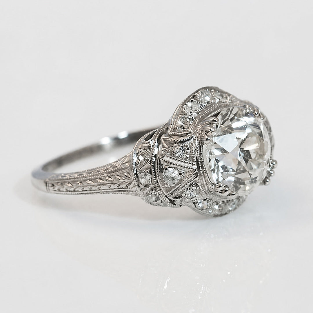 White Gold Ring Sorcha with Crystal