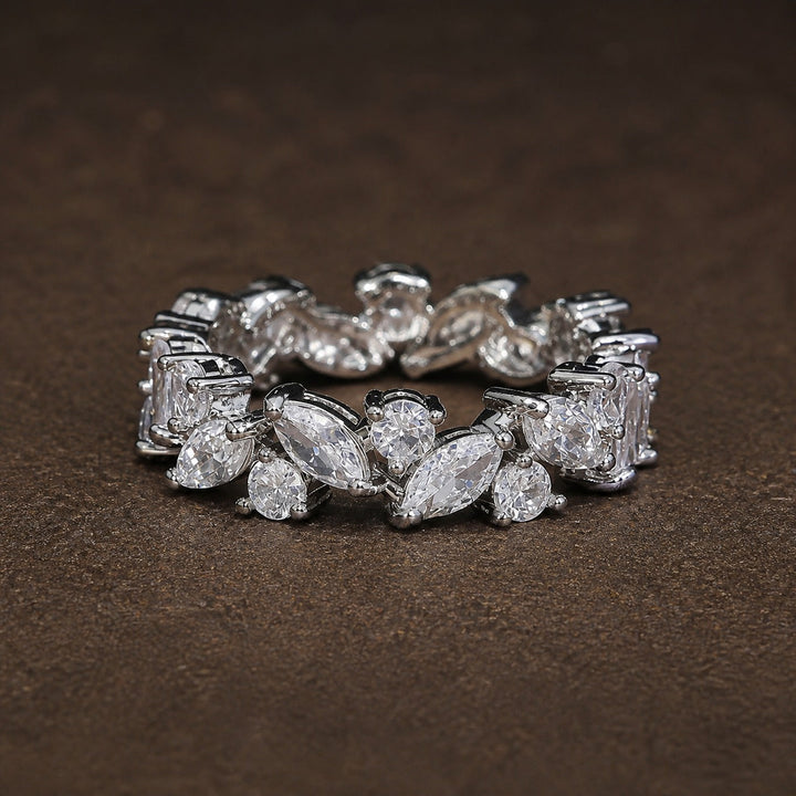 Silver Eternity Ring Eabha with Crystals