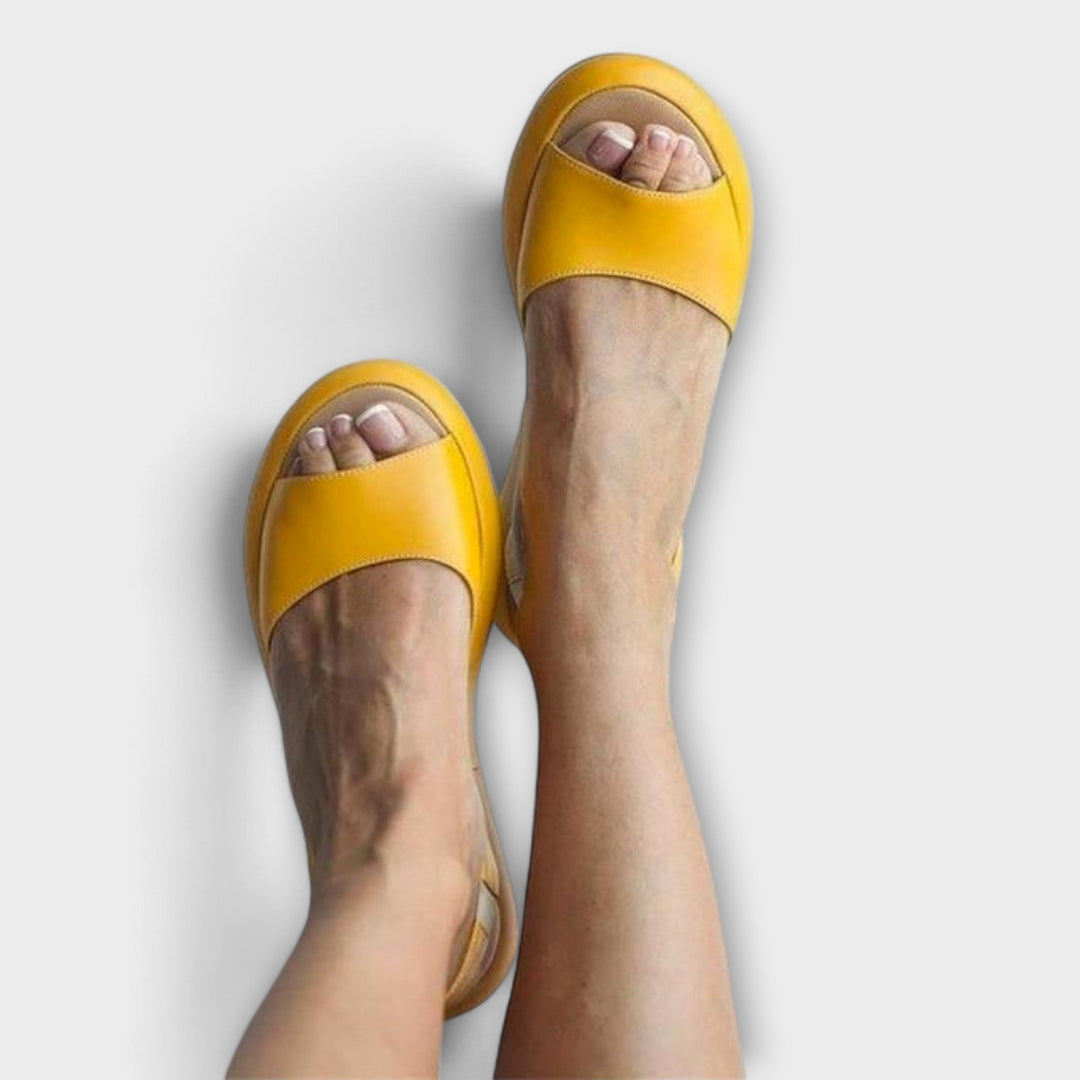 Edeltrud - Rosé Blockabsatz-Sandalen