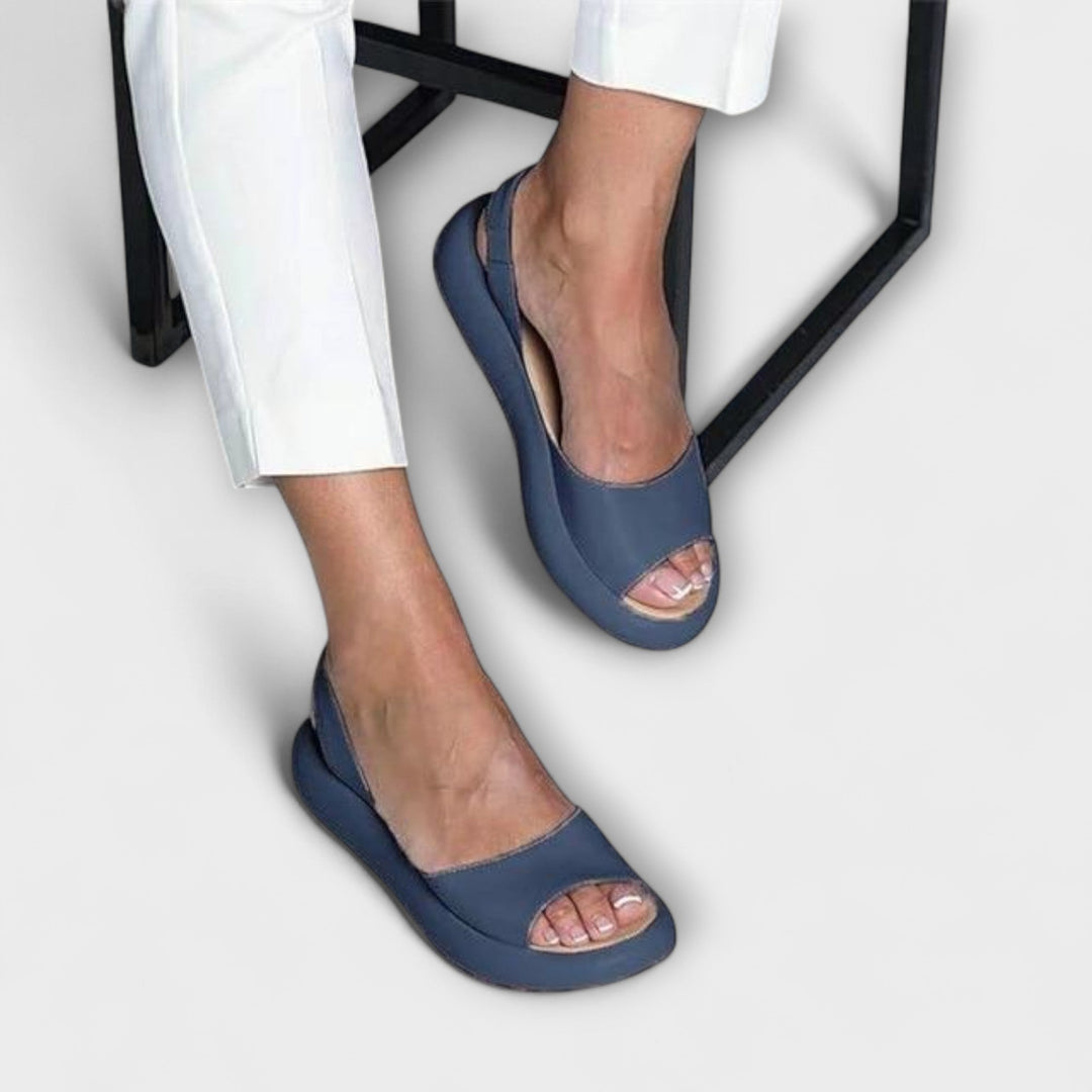 Edeltrud - Rosé Blockabsatz-Sandalen