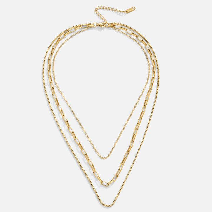 Gold Chain Necklace Sadhbh with Triple Layer