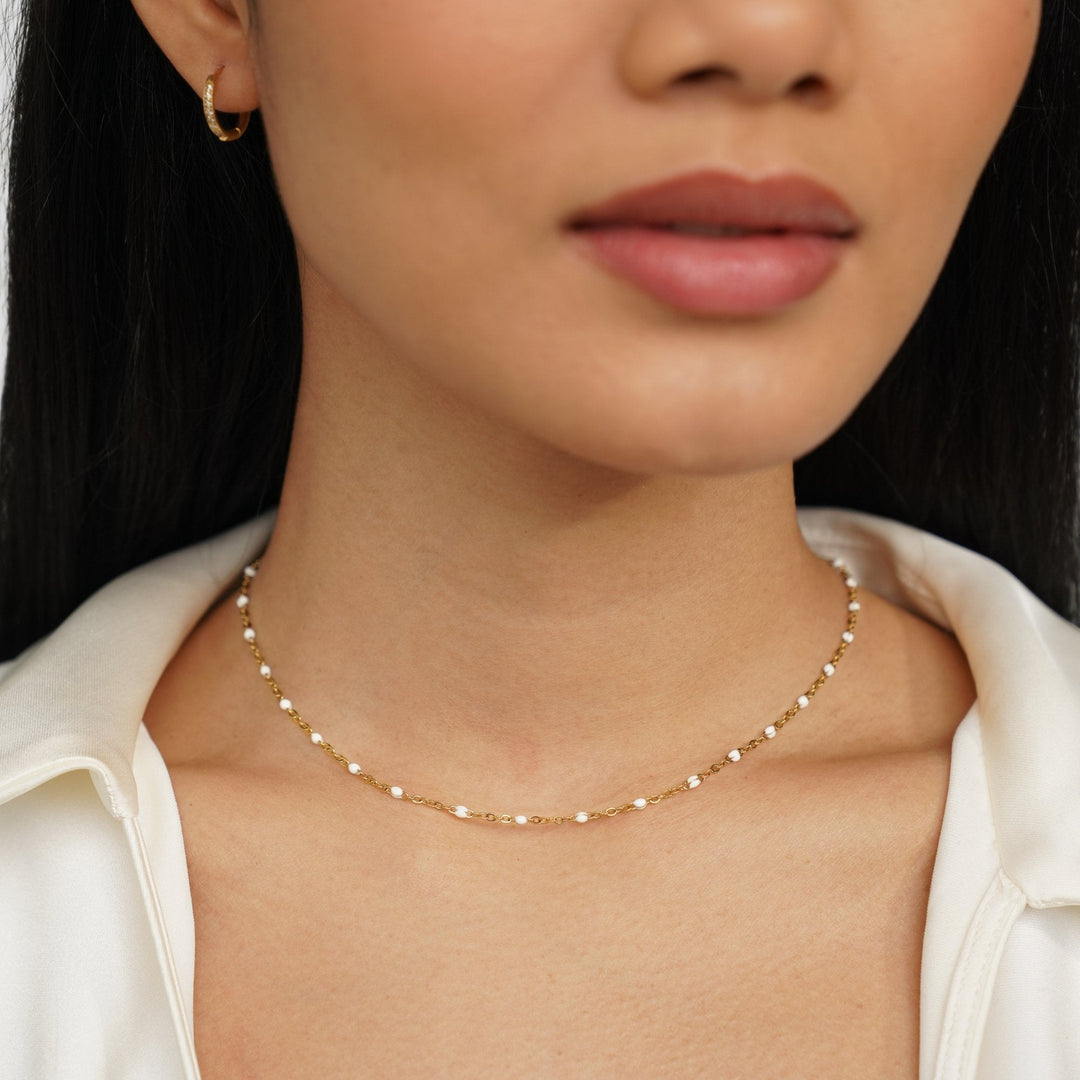 Gold Chain Necklace Laoise with Pearls
