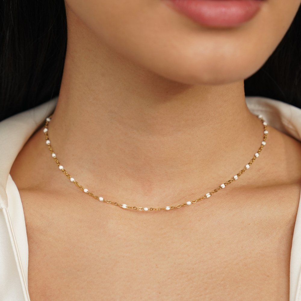 Gold Chain Necklace Laoise with Pearls
