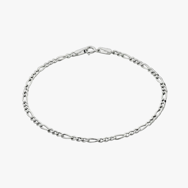 Silver Figaro Chain Bracelet Nuala