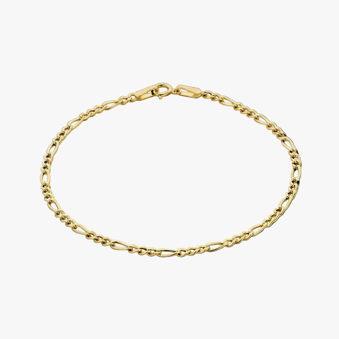 Silver Figaro Chain Bracelet Nuala