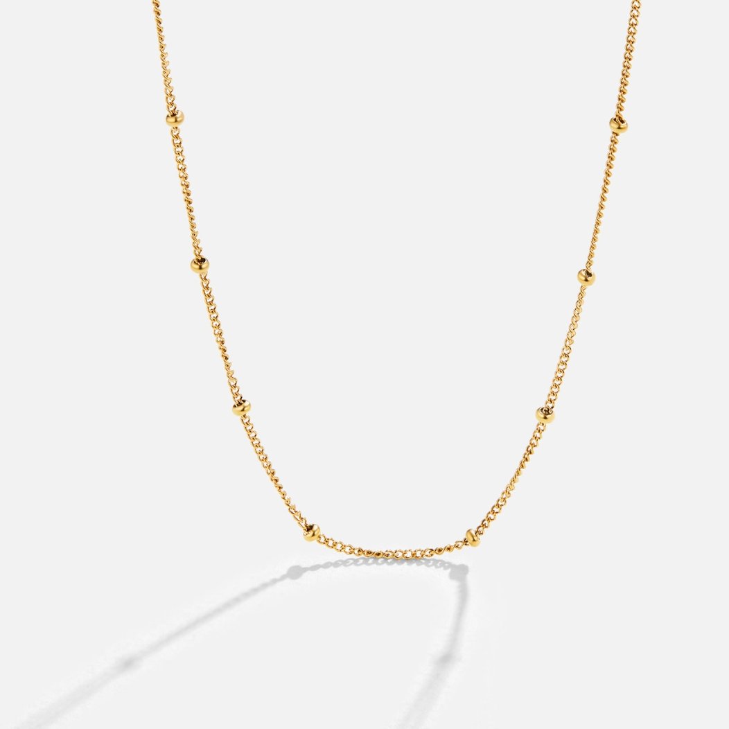 Gold Chain Necklace Méabh with Satellite Beads