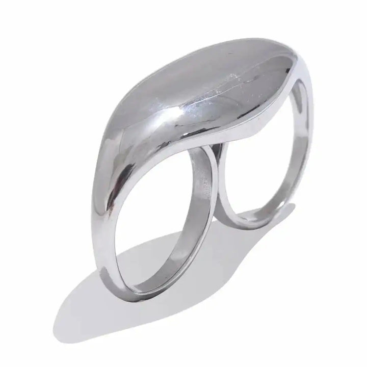 Gold-Plated Double Dome Ring Nuala