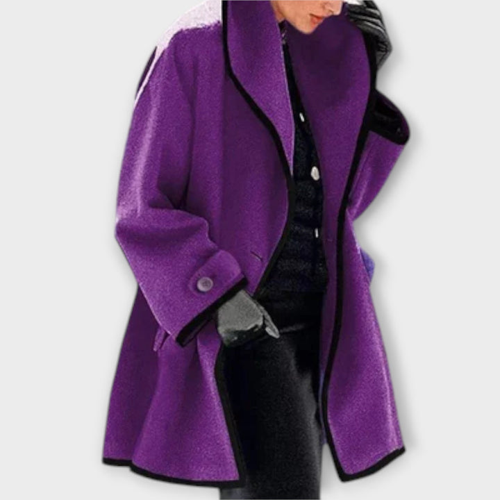 Sherry - Blauer eleganter Trenchmantel