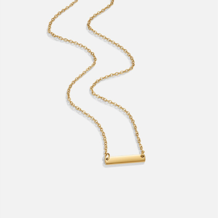 Gold Necklace Caoimhe with Bar Pendant