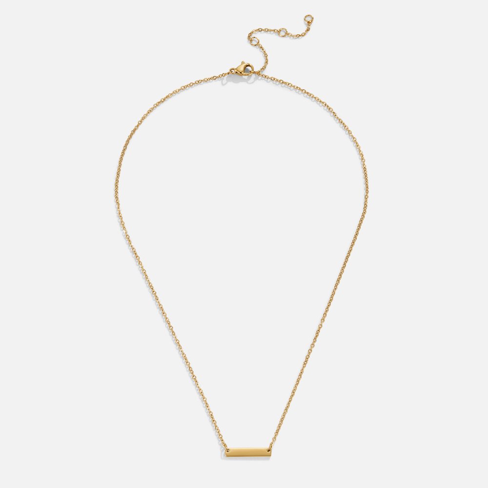 Gold Necklace Caoimhe with Bar Pendant
