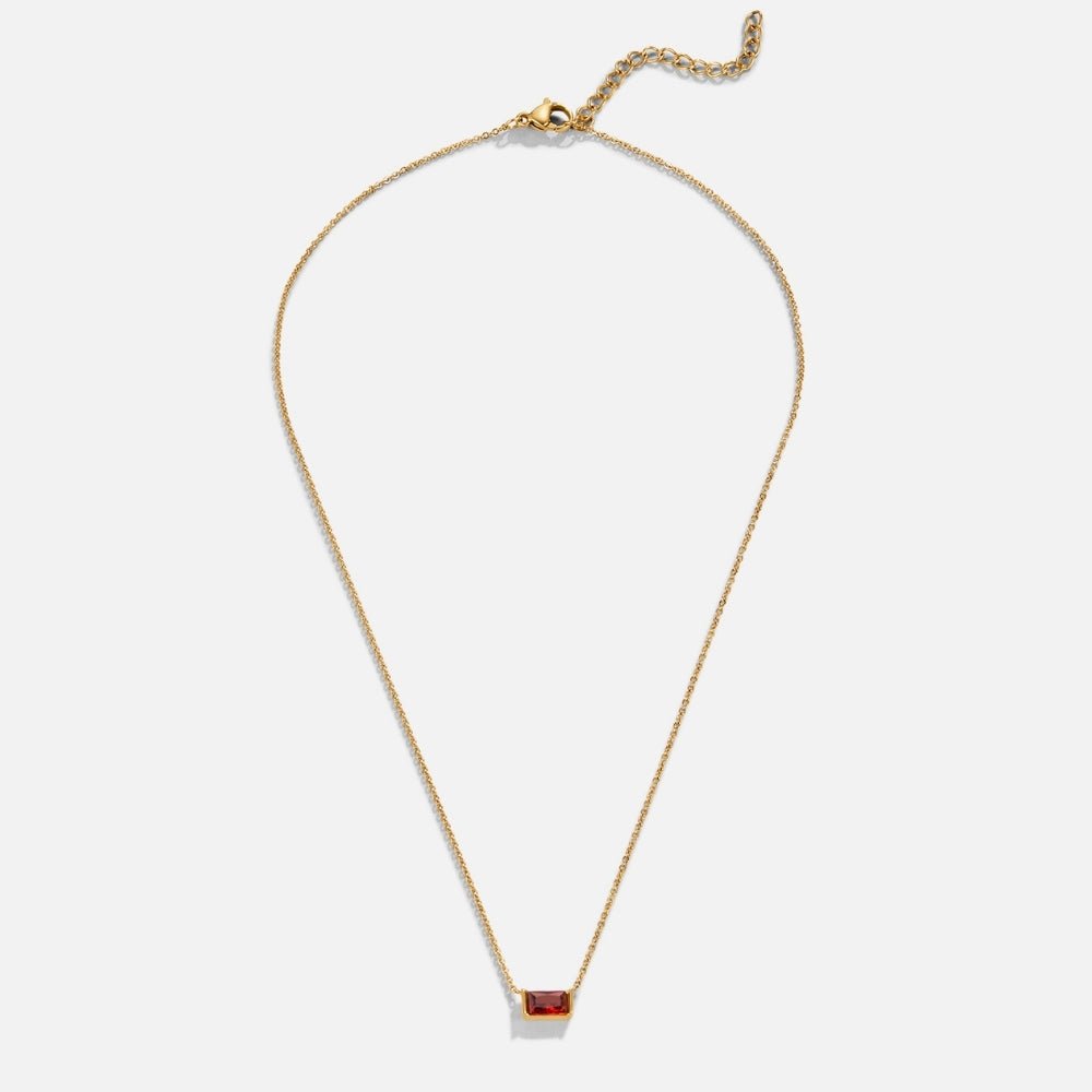 Gold Necklace Niamh with Baguette Ruby