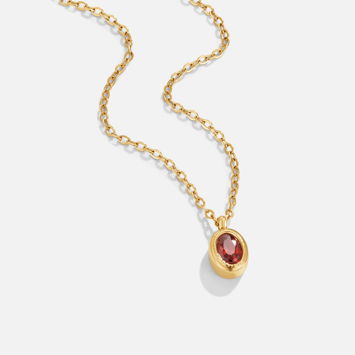 Gold Necklace Aoife with Ruby