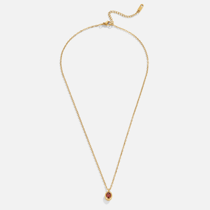 Gold Necklace Aoife with Ruby