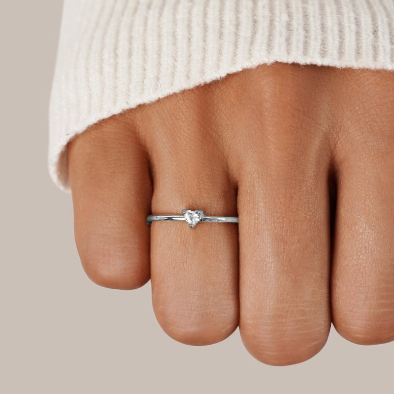Silver Ring Siobhán with Crystal