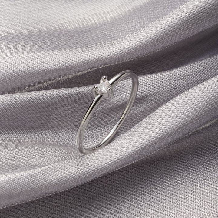Silver Ring Siobhán with Crystal