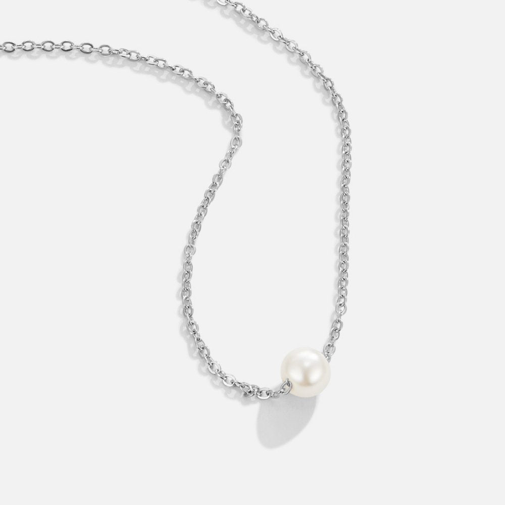Silver Necklace Ciara with Pearl