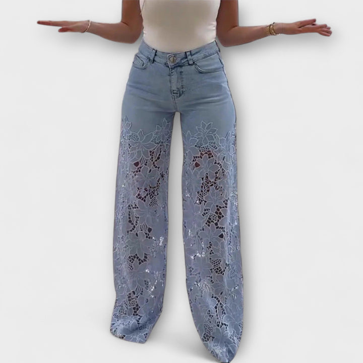 Adelgunde - Spitzen-Patchwork-Jeans