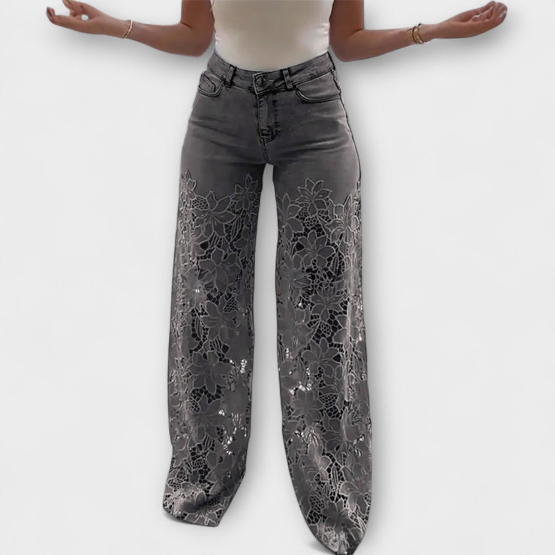 Adelgunde - Spitzen-Patchwork-Jeans