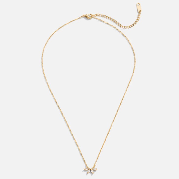 Gold Necklace Méadhbh with Crystal Leaves
