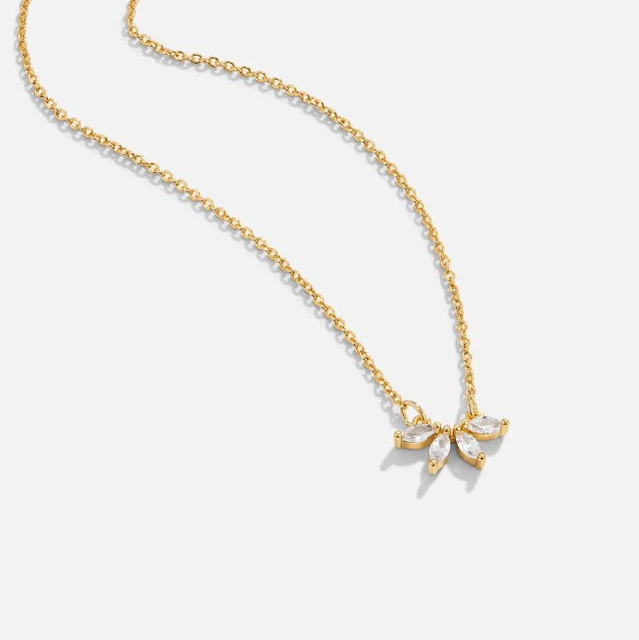 Gold Necklace Treasa with Zirconia Flower